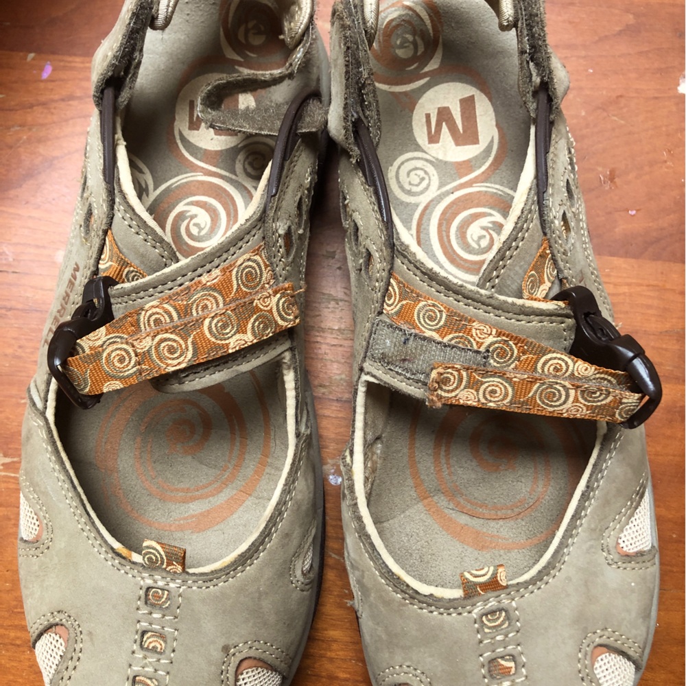 Merrell Siren Ginger Brindle Sandal closed toe Walking Shoes size 7.5 Women